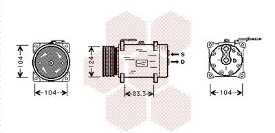 VAN WEZEL Kompressor,kliimaseade 4300K244